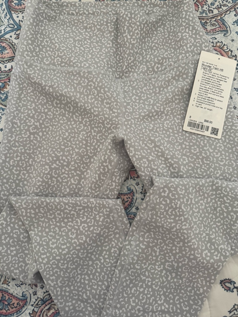 lululemon athletica Gray Leopard High-Rise Leggings